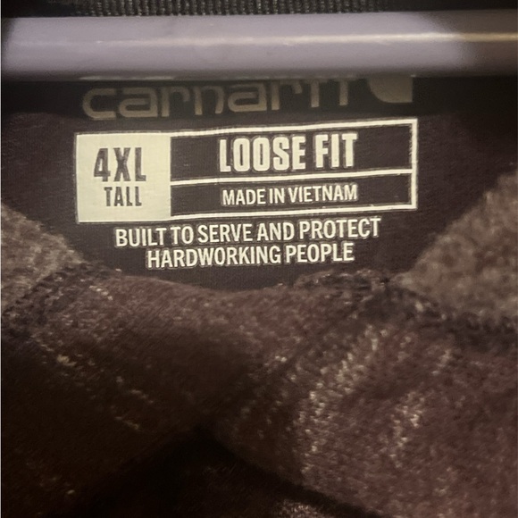 Carhartt Men's Heathered Purple Hoodie - Picture 3 of 4